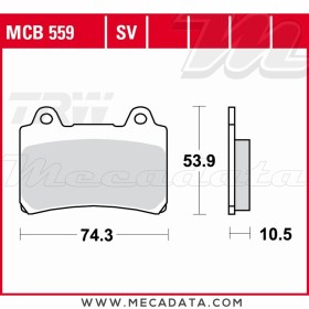 Plaquettes de frein Avant ~ TRW Lucas MCB 559 SV 