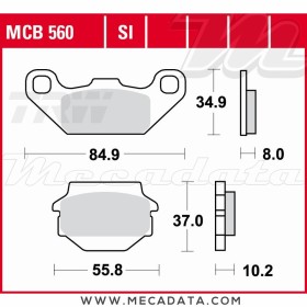 Plaquettes de frein Arrière ~ TRW Lucas MCB 560 