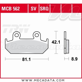 Plaquettes de frein Avant ~ TRW Lucas MCB 562 SV 