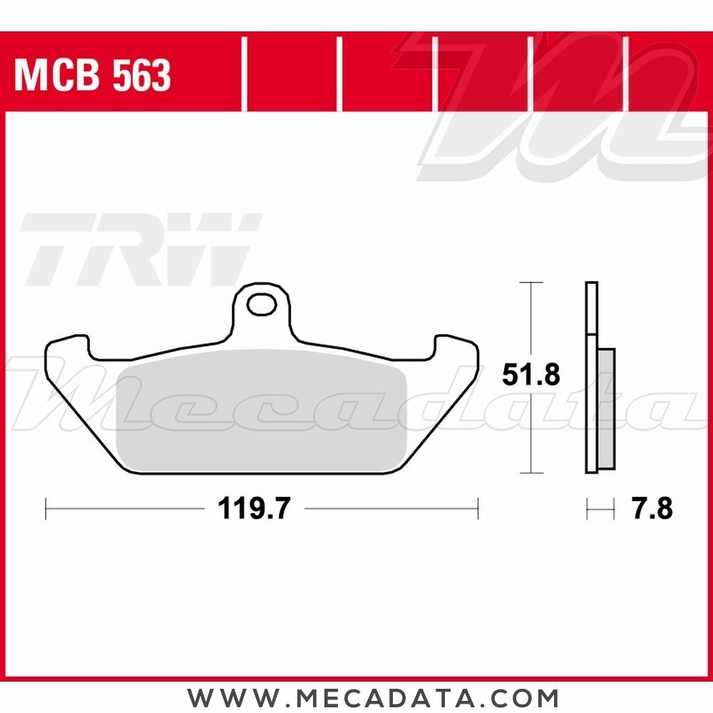 Plaquettes de frein Arrière ~ TRW Lucas MCB 563 
