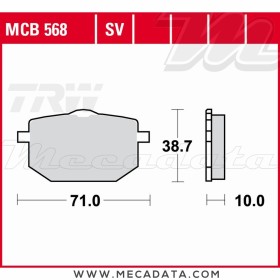 Plaquettes de frein Avant ~ TRW Lucas MCB 568 
