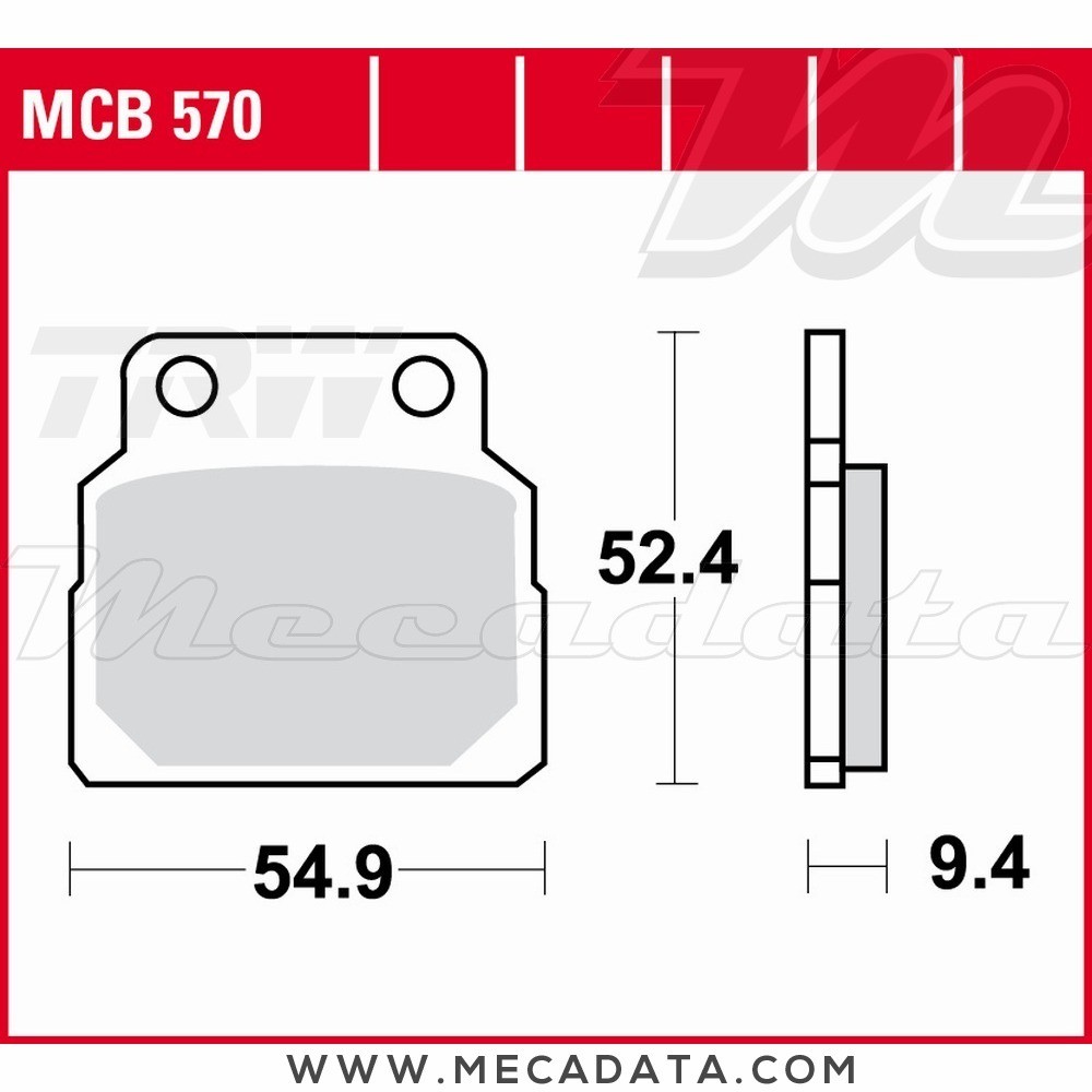 Plaquettes de frein Arrière ~ TRW Lucas MCB 570 