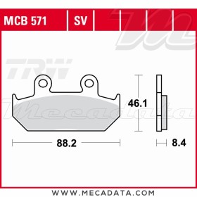 Plaquettes de frein Avant ~ TRW Lucas MCB 571 