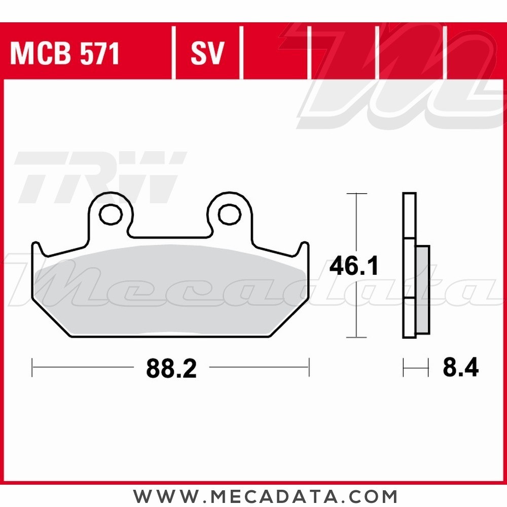 Plaquettes de frein Avant ~ TRW Lucas MCB 571 SV 