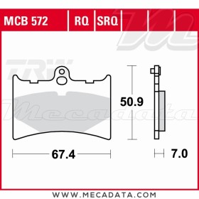 Plaquettes de frein Avant ~ TRW Lucas MCB 572 