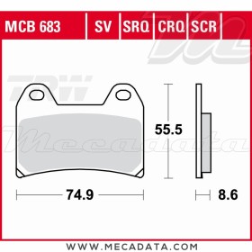 Plaquettes de frein Avant ~ TRW Lucas MCB 683 CRQ 