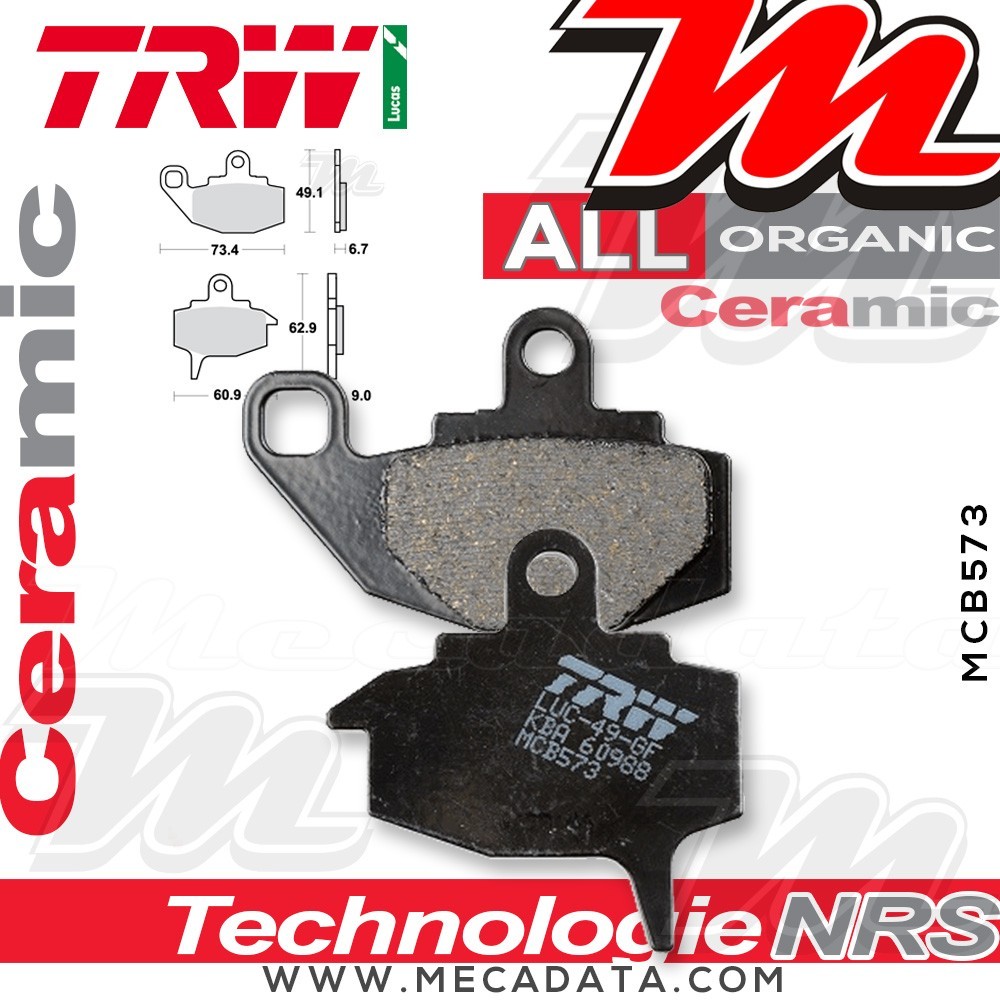 Plaquettes de frein Avant ~ TRW Lucas MCB 573 