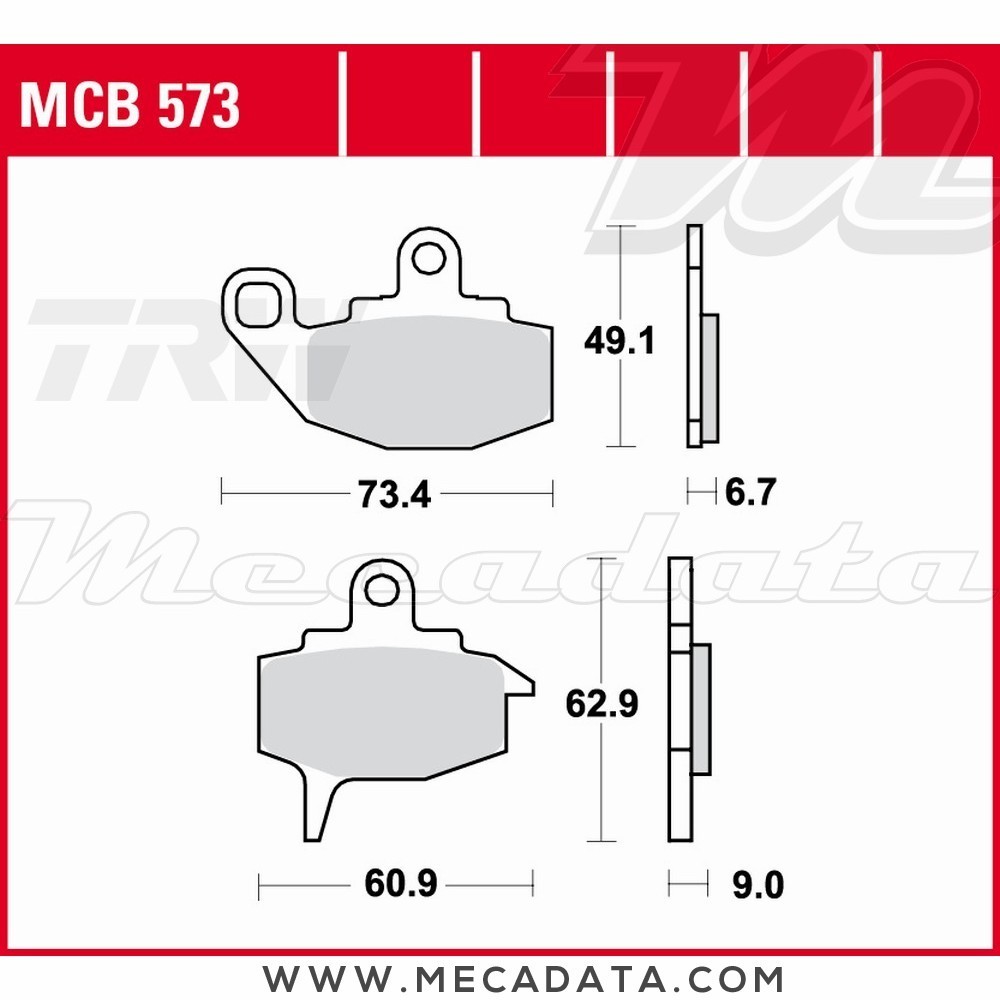 Plaquettes de frein Avant ~ TRW Lucas MCB 573 
