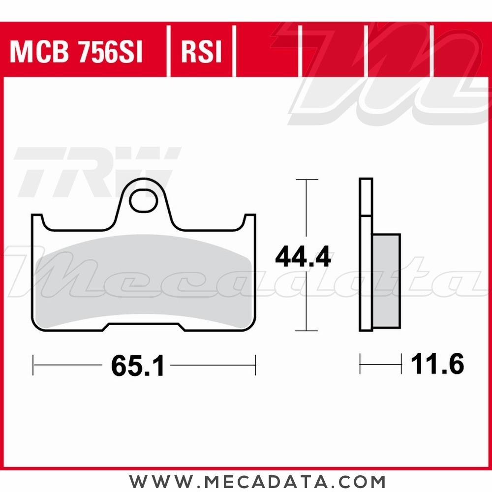 Plaquettes de frein Arrière ~ TRW Lucas MCB 756 RSI 