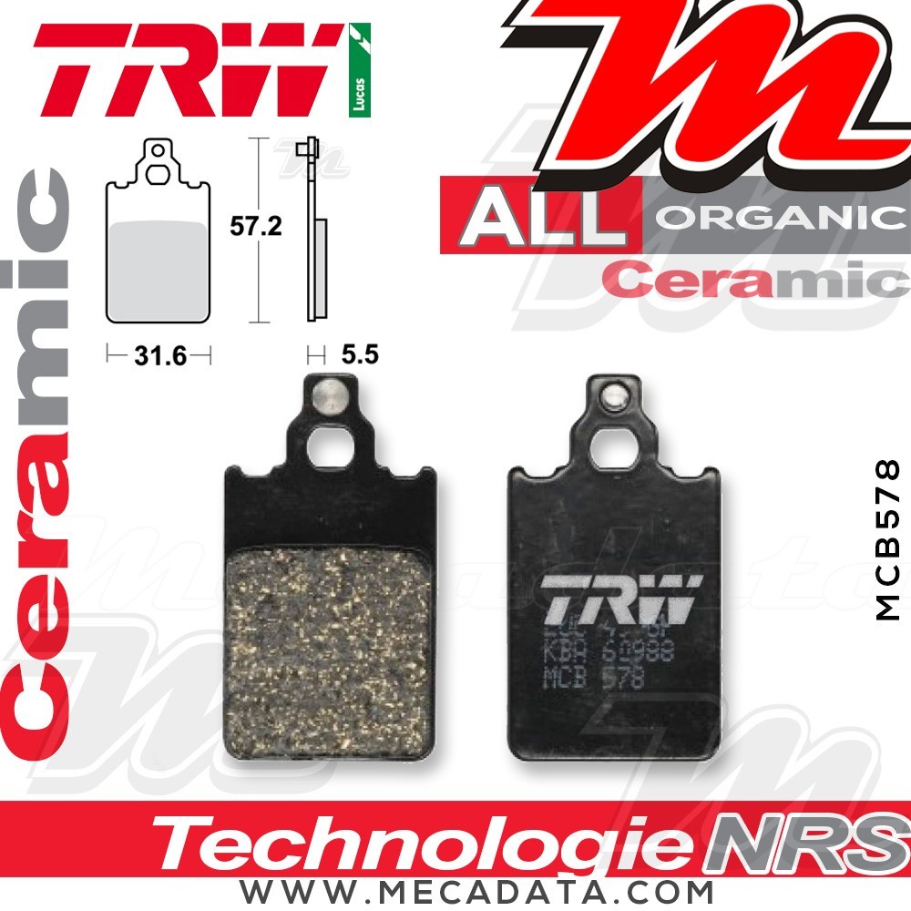 Plaquettes de frein Avant ~ TRW Lucas MCB 578 