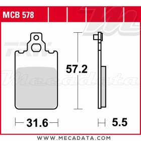 Plaquettes de frein Avant ~ TRW Lucas MCB 578 