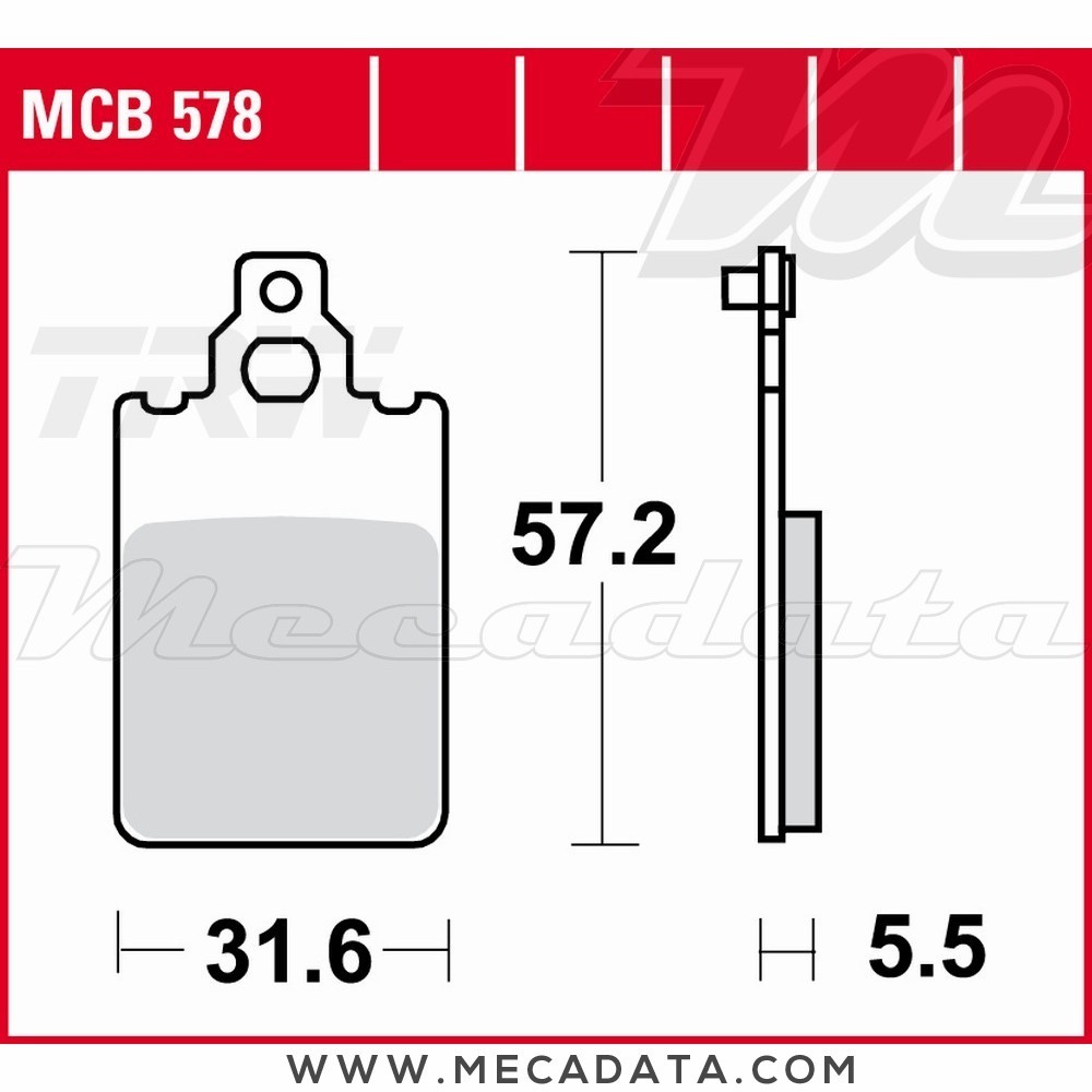 Plaquettes de frein Avant ~ TRW Lucas MCB 578 