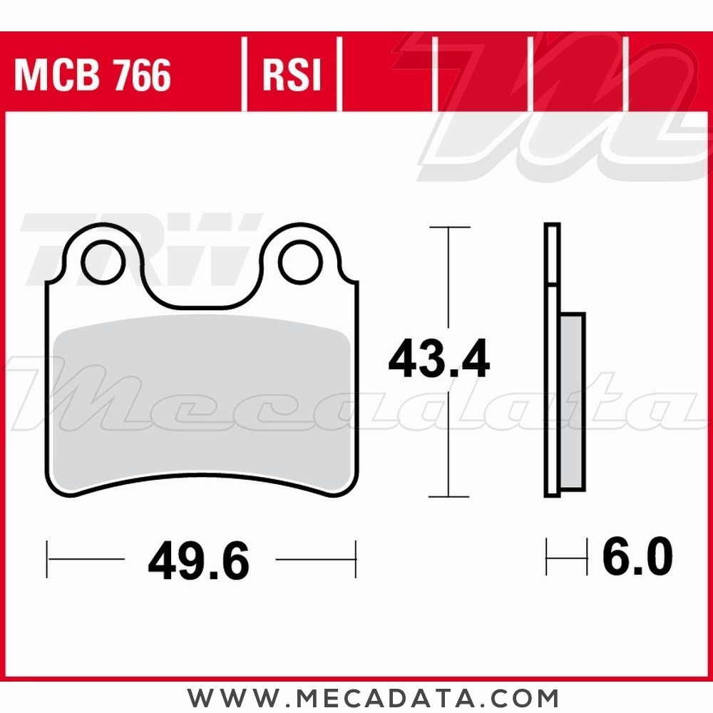 Plaquettes de frein Avant ~ TRW Lucas MCB 766 RSI 