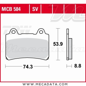 Plaquettes de frein Avant ~ TRW Lucas MCB 584 