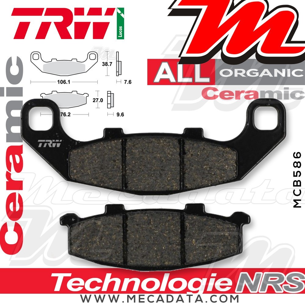 Plaquettes de frein Avant ~ TRW Lucas MCB 586 