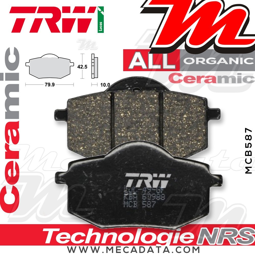 Plaquettes de frein Avant ~ TRW Lucas MCB 587 