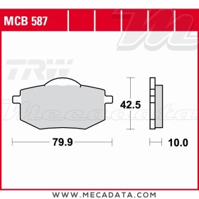 Plaquettes de frein Avant ~ TRW Lucas MCB 587 
