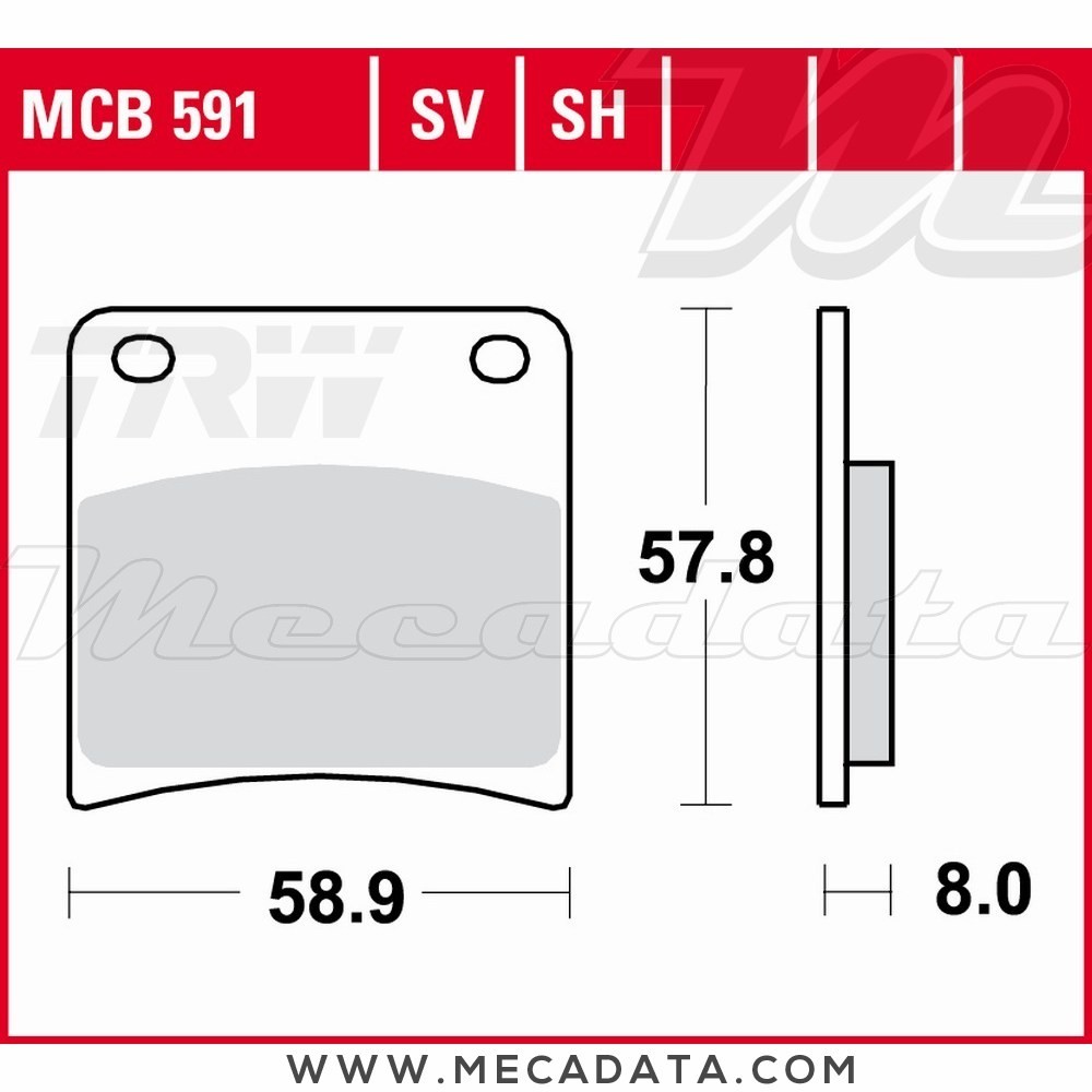 Plaquettes de frein Avant ~ TRW Lucas MCB 591 