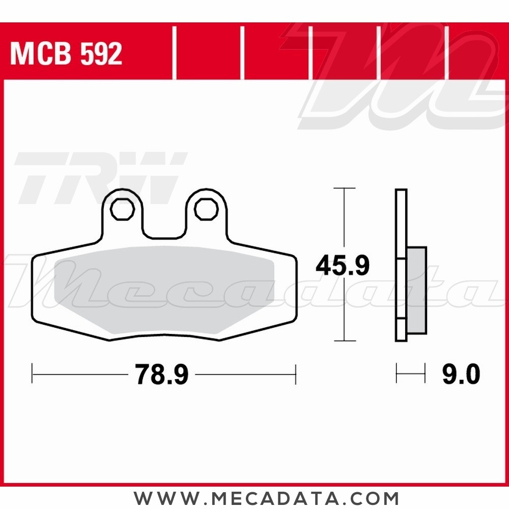 Plaquettes de frein Avant ~ TRW Lucas MCB 592 