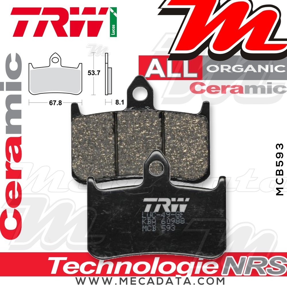 Plaquettes de frein Avant ~ TRW Lucas MCB 593 