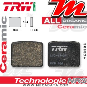 Plaquettes de frein Arrière ~ TRW Lucas MCB 596 