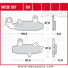 Plaquettes de frein Avant ~ TRW Lucas MCB 597 SV 