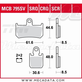 Plaquettes de frein Avant ~ TRW Lucas MCB 795 CRQ 
