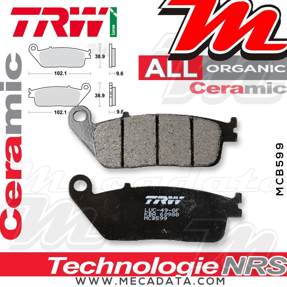 Plaquettes de frein Avant ~ TRW Lucas MCB 599 