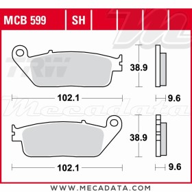 Plaquettes de frein Avant ~ TRW Lucas MCB 599 
