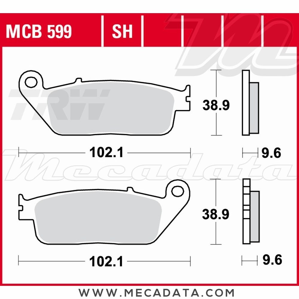 Plaquettes de frein Avant ~ TRW Lucas MCB 599 
