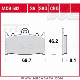 Plaquettes de frein Avant ~ TRW Lucas MCB 602 