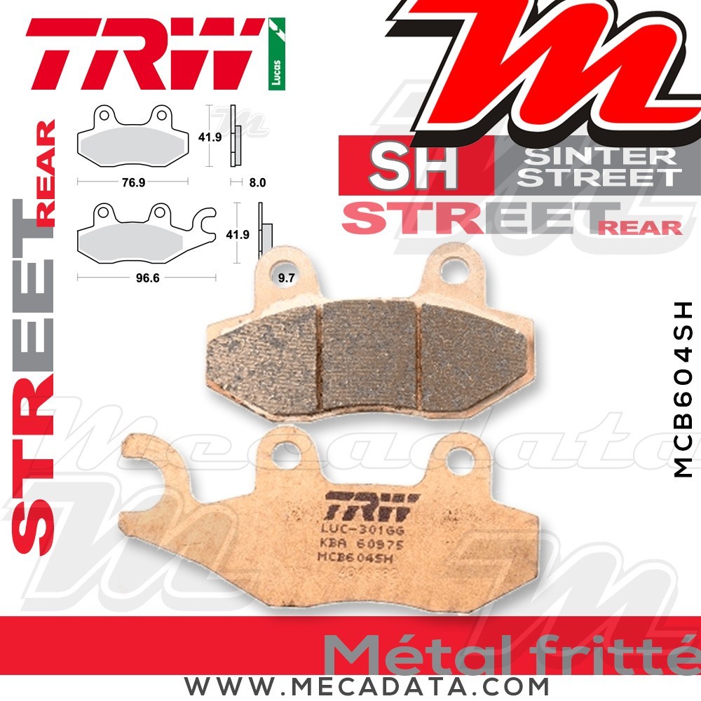 Plaquettes de frein Avant ~ TRW Lucas MCB 604 SH 