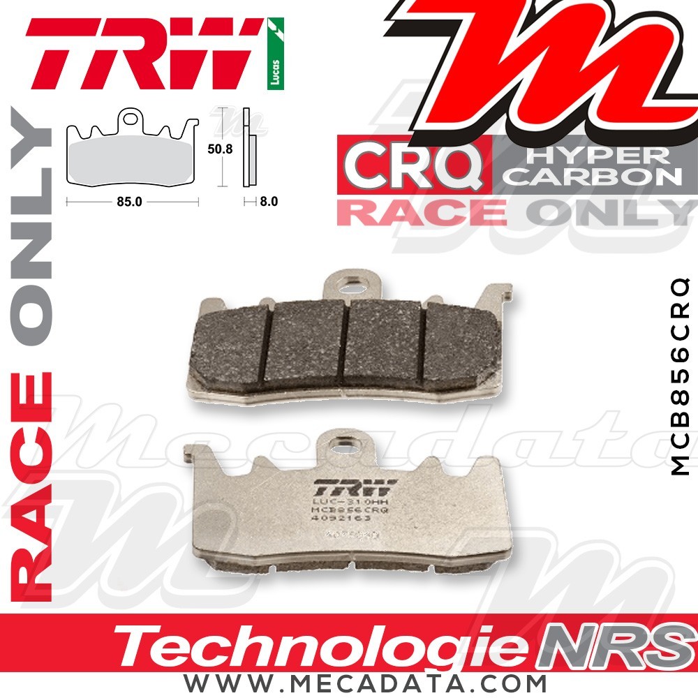 Plaquettes de frein Avant ~ TRW Lucas MCB 856 CRQ 