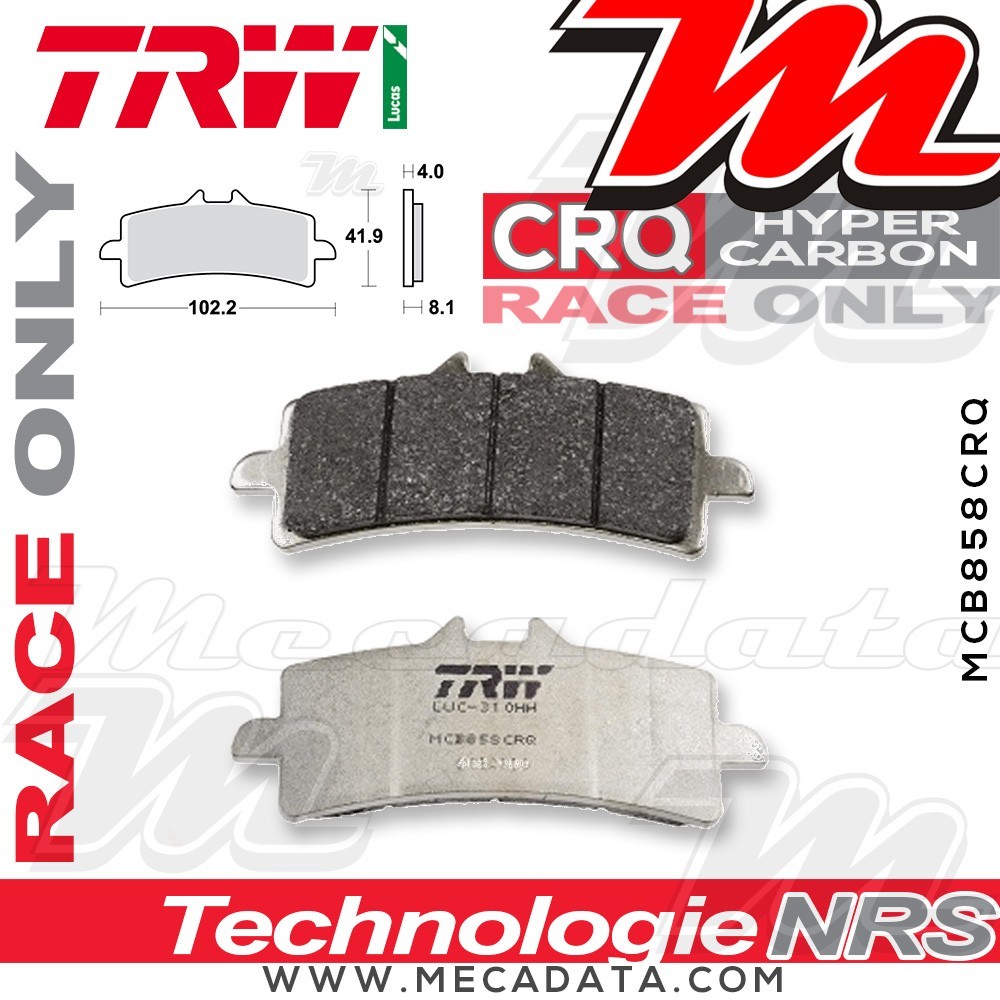 Plaquettes de frein Avant ~ TRW Lucas MCB 858 CRQ 