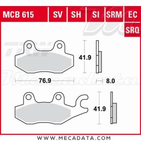 Plaquettes de frein Avant ~ TRW Lucas MCB 615 SV 