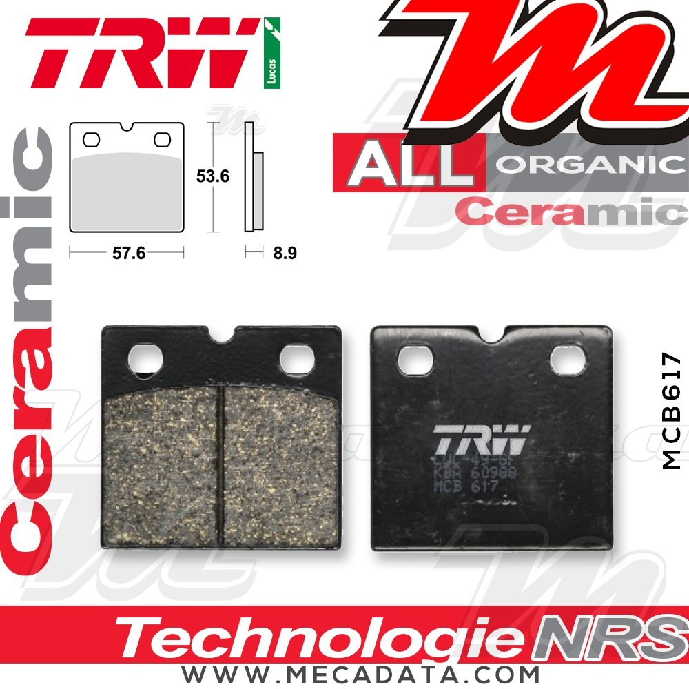 Plaquettes de frein Avant ~ TRW Lucas MCB 617 