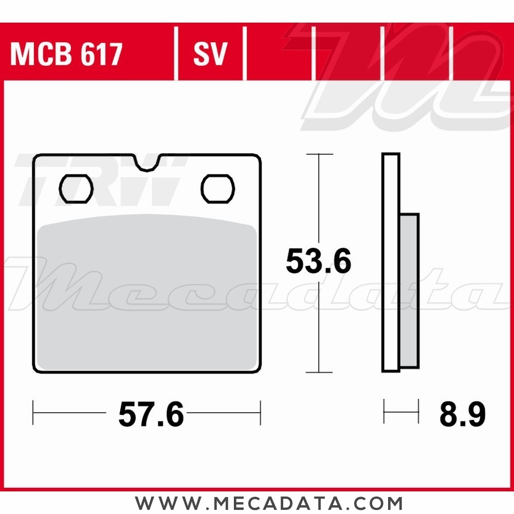 Plaquettes de frein Avant ~ TRW Lucas MCB 617 