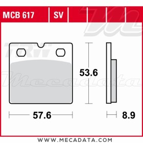 Plaquettes de frein Avant ~ TRW Lucas MCB 617 SV 