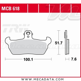 Plaquettes de frein Avant ~ TRW Lucas MCB 618 