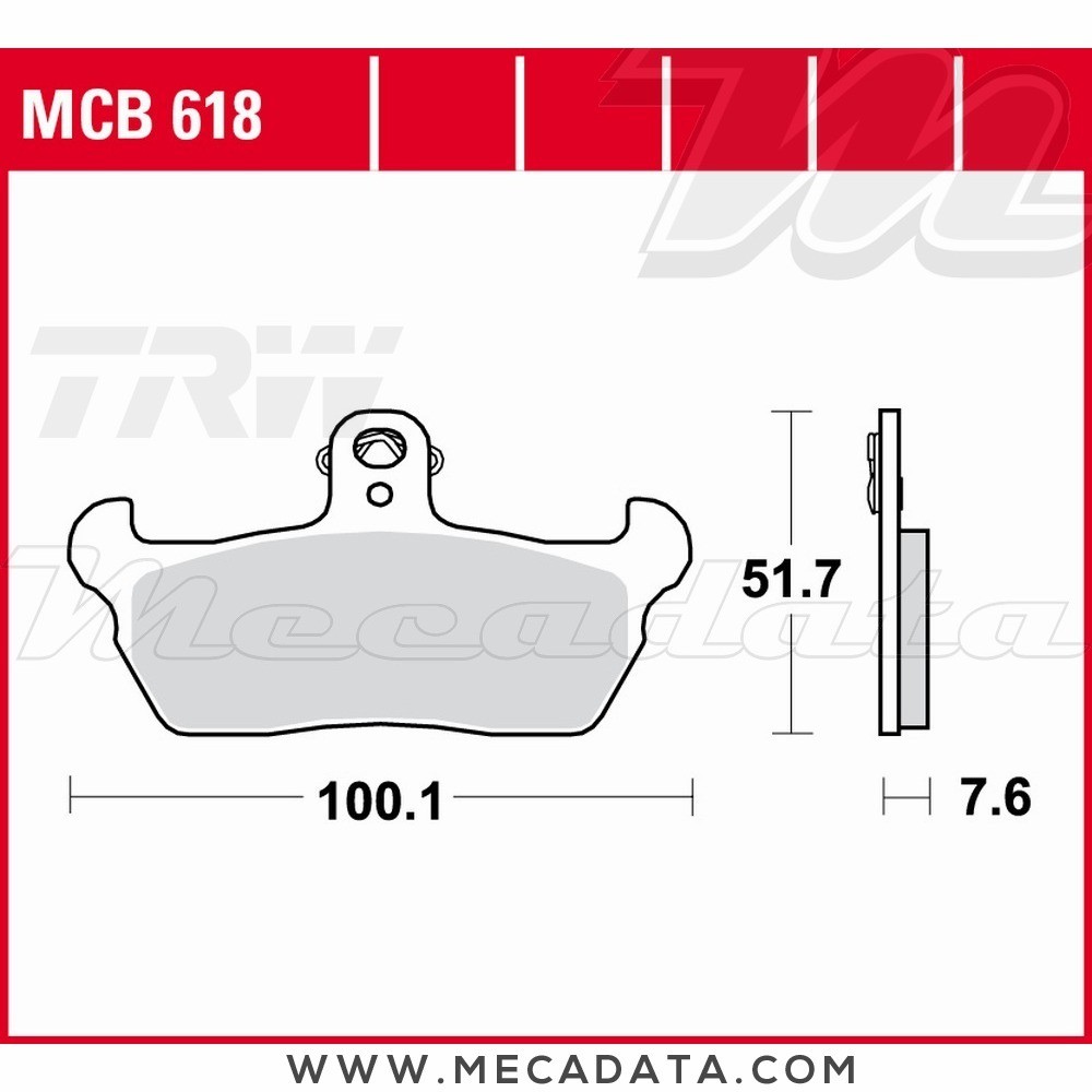 Plaquettes de frein Avant ~ TRW Lucas MCB 618 