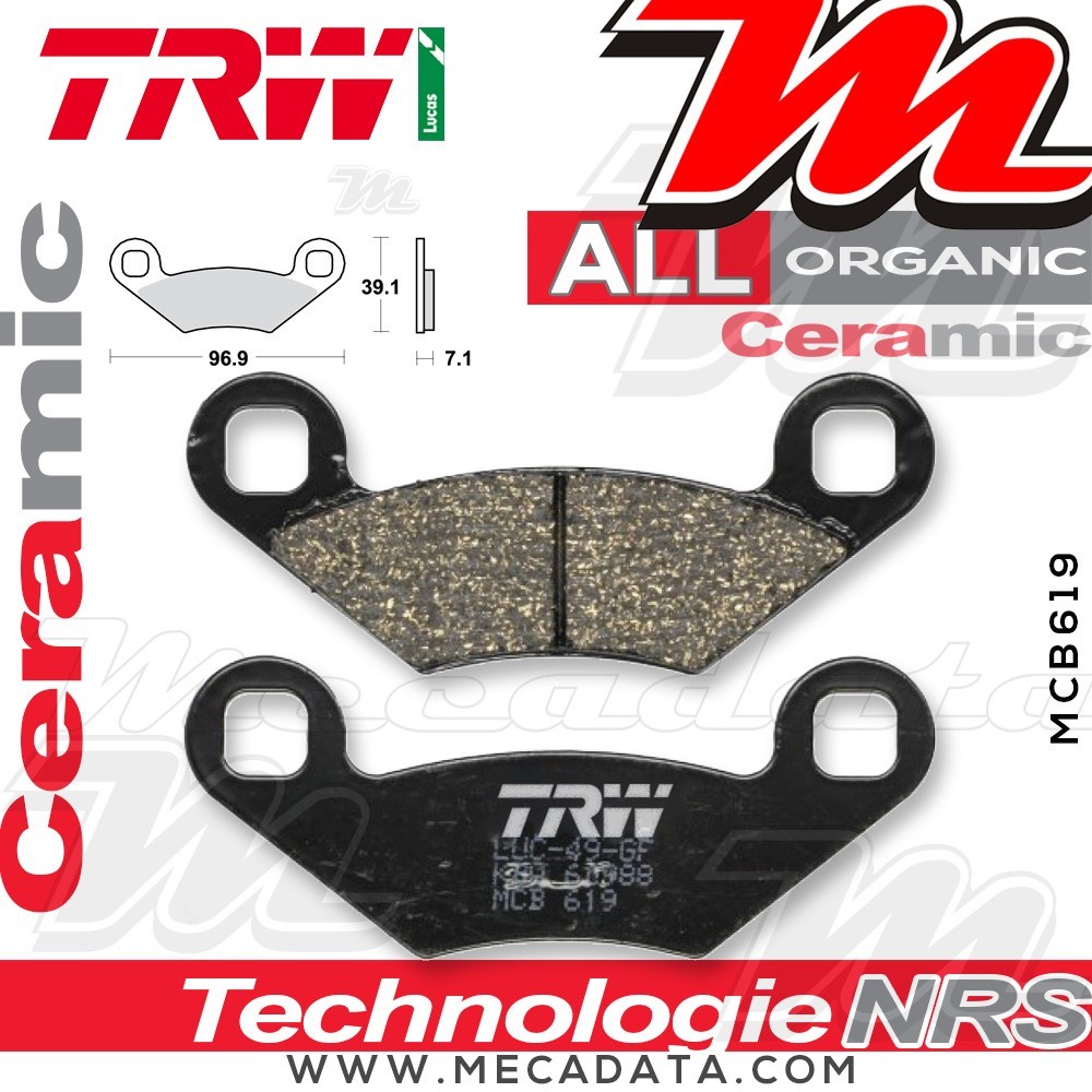 Plaquettes de frein Avant ~ TRW Lucas MCB 619 