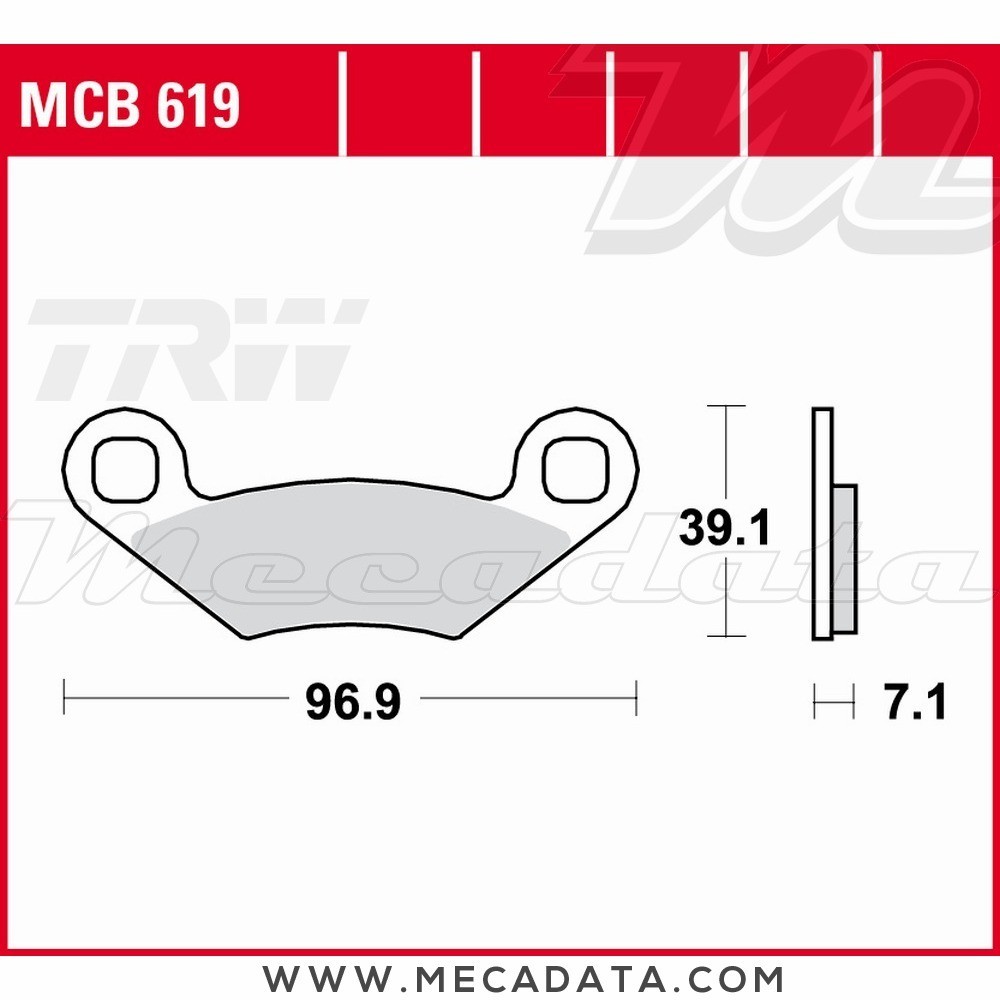 Plaquettes de frein Avant ~ TRW Lucas MCB 619 