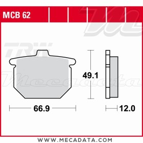 Plaquettes de frein Arrière ~ TRW Lucas MCB 62 