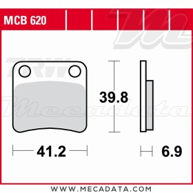 Plaquettes de frein Arrière ~ TRW Lucas MCB 620 