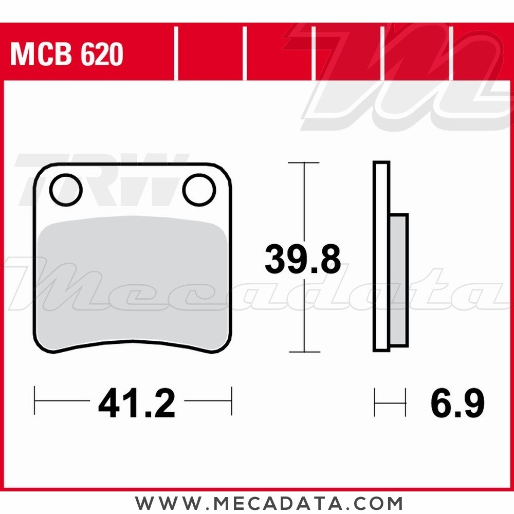 Plaquettes de frein Arrière ~ TRW Lucas MCB 620 
