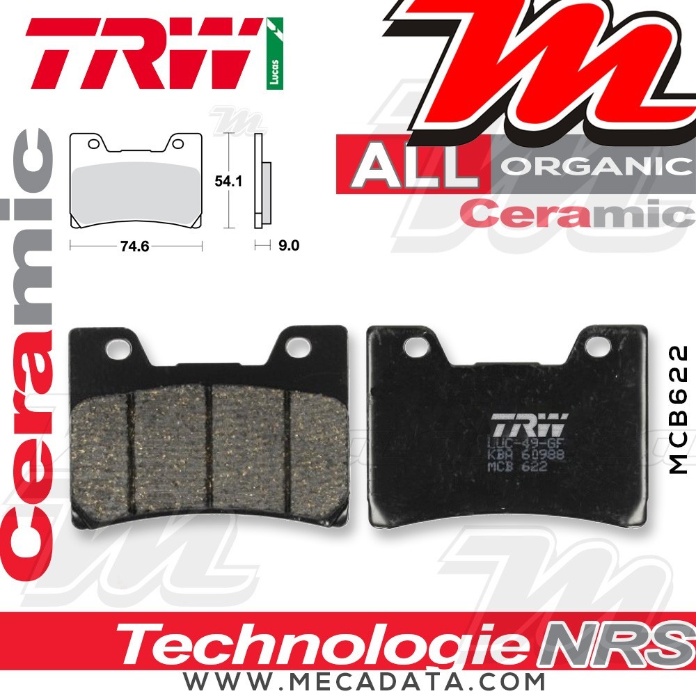 Plaquettes de frein Avant ~ TRW Lucas MCB 622 
