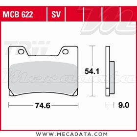 Plaquettes de frein Avant ~ TRW Lucas MCB 622 