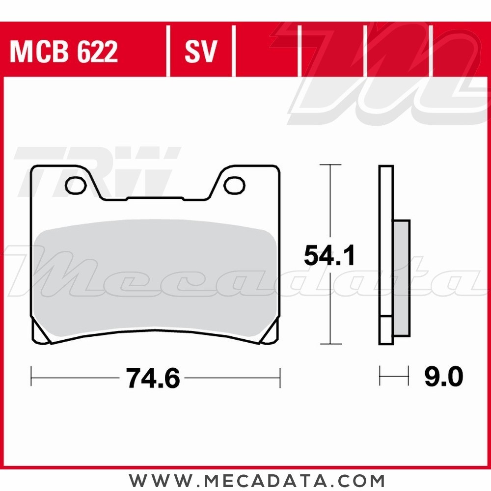 Plaquettes de frein Avant ~ TRW Lucas MCB 622 