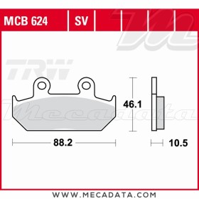 Plaquettes de frein Avant ~ TRW Lucas MCB 624 SV 