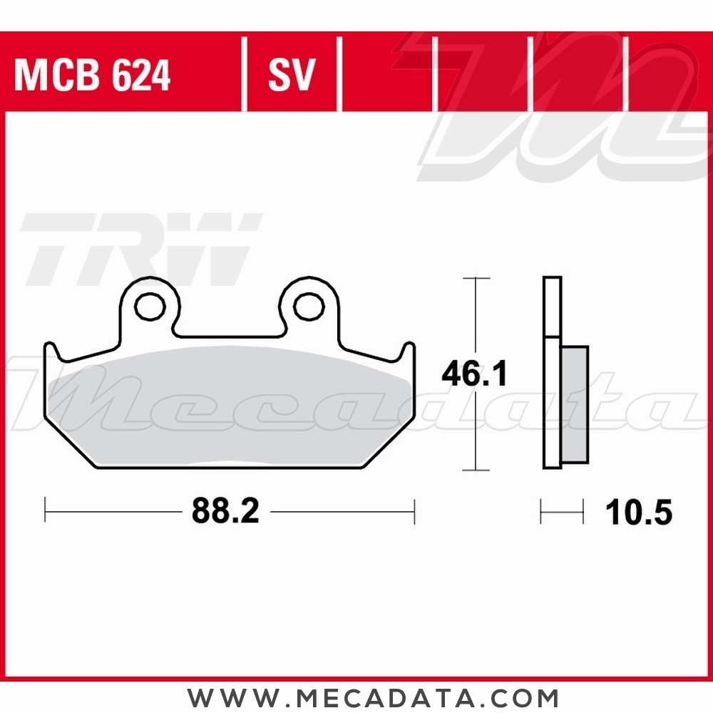 Plaquettes de frein Avant ~ TRW Lucas MCB 624 SV 
